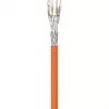 Wentronic Goobay Cat.7 S/FTP (PiMF) massiefkoper installatiekabel, 100 m, LSZH, oranje 91888
