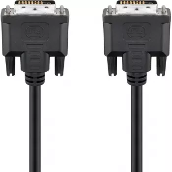 Wentronic goobay DVI-D Dual Link kabel 0,5m zwart met duimschroeven 93295