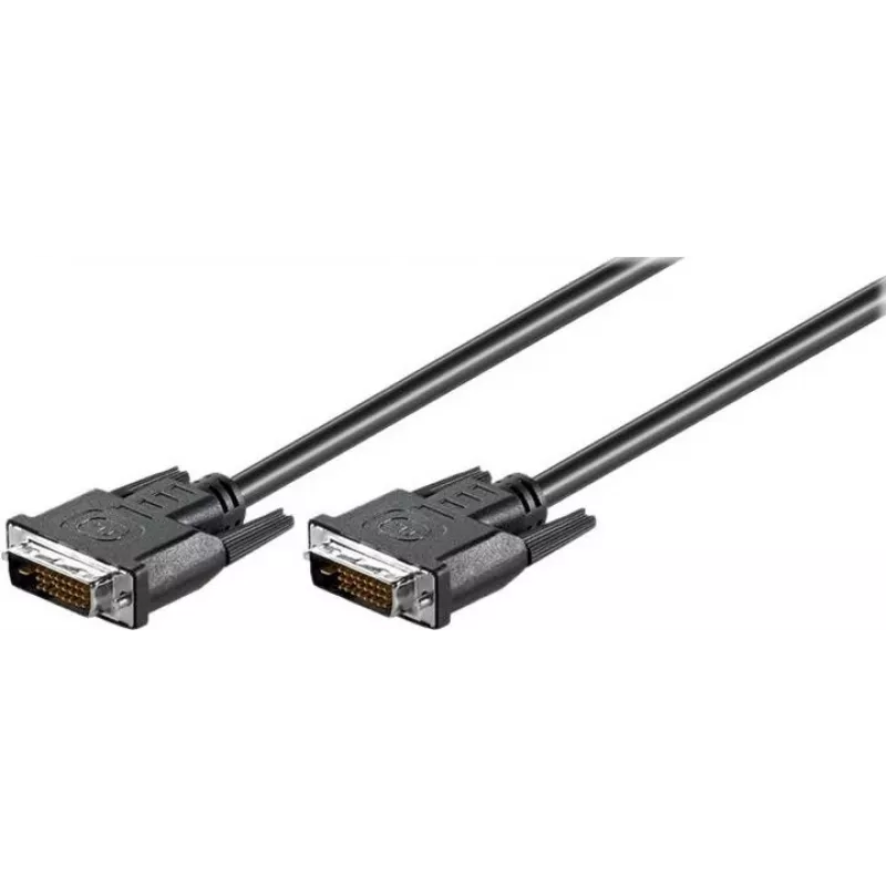 Wentronic goobay DVI-D Dual Link kabel 0,5m zwart met duimschroeven 93295