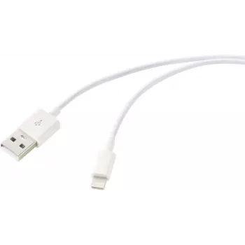 Renkforce USB 2.0 USB-A naar Apple Lightning kabel 1m wit mat RF-5724084