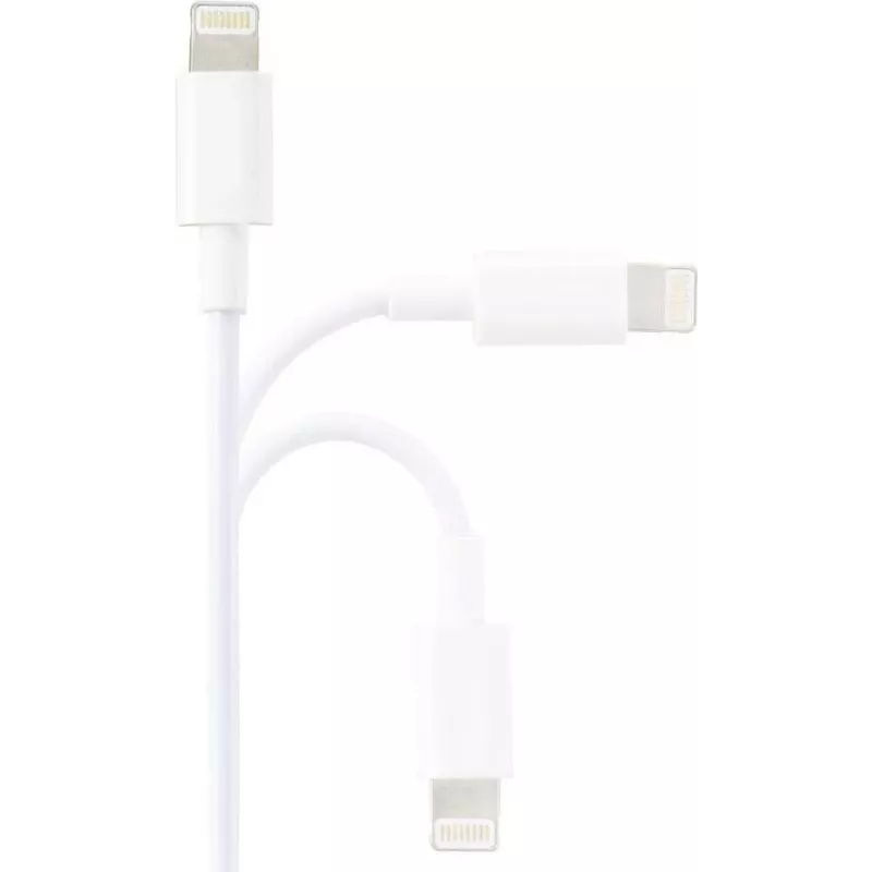 Renkforce USB 2.0 USB-A naar Apple Lightning kabel 1m wit mat RF-5724084
