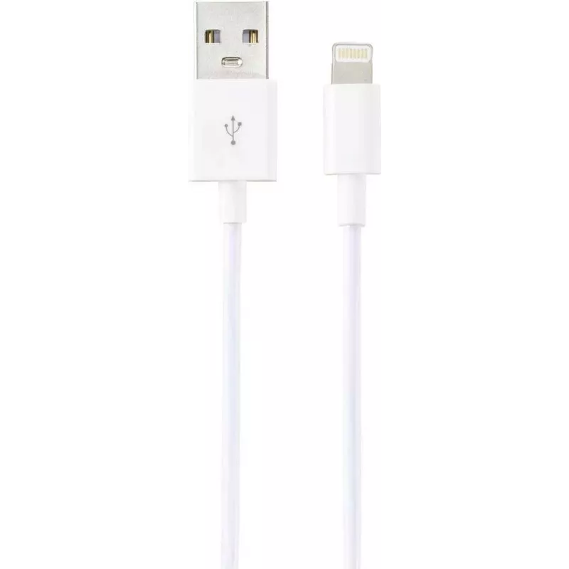 Renkforce USB 2.0 USB-A naar Apple Lightning kabel 1m wit mat RF-5724084