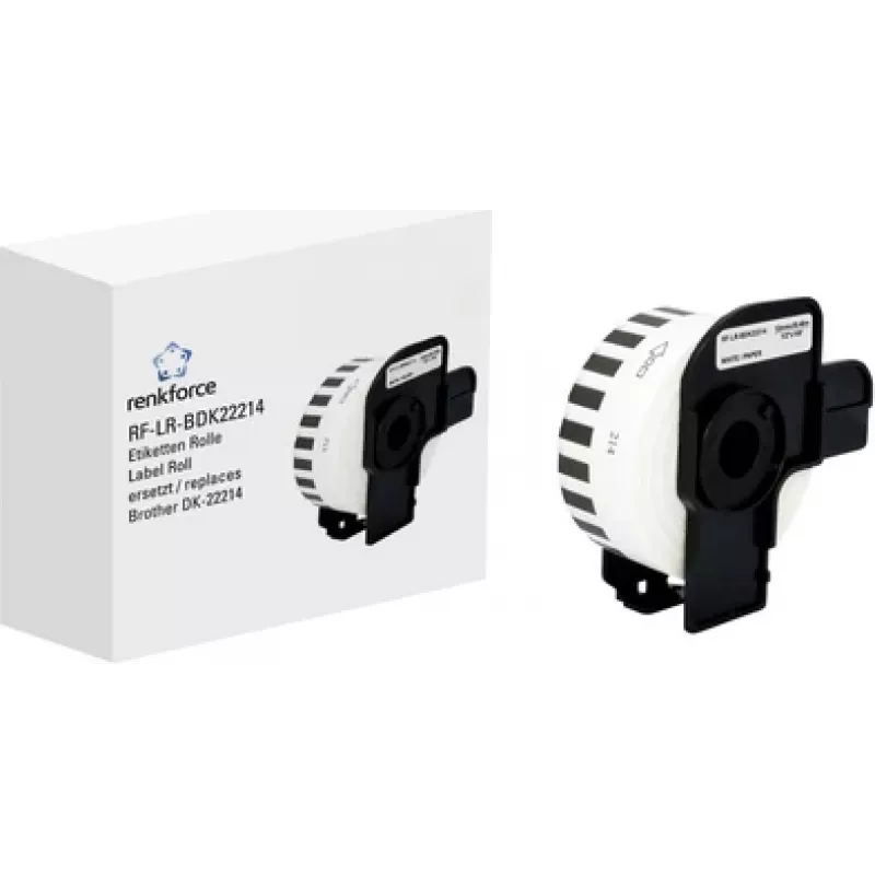 Renkforce etikettenband compatibel met Brother DK-22214 12 mm x 30,48 m papier wit RF-6027528