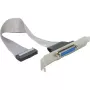 Delock slotbeugel 1 x parallelpoort DB25 bus naar 26-pin IDC - 25 cm 84300