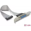 Delock slotbeugel 1 x parallelpoort DB25 bus naar 26-pin IDC - 25 cm 84300