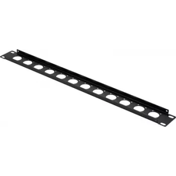 Renkforce frontplaat voor 19 inch 1U 12-poorts patchpaneel voor XLR/USB/BNC-aansluitingen, zwart (RF-7116962)