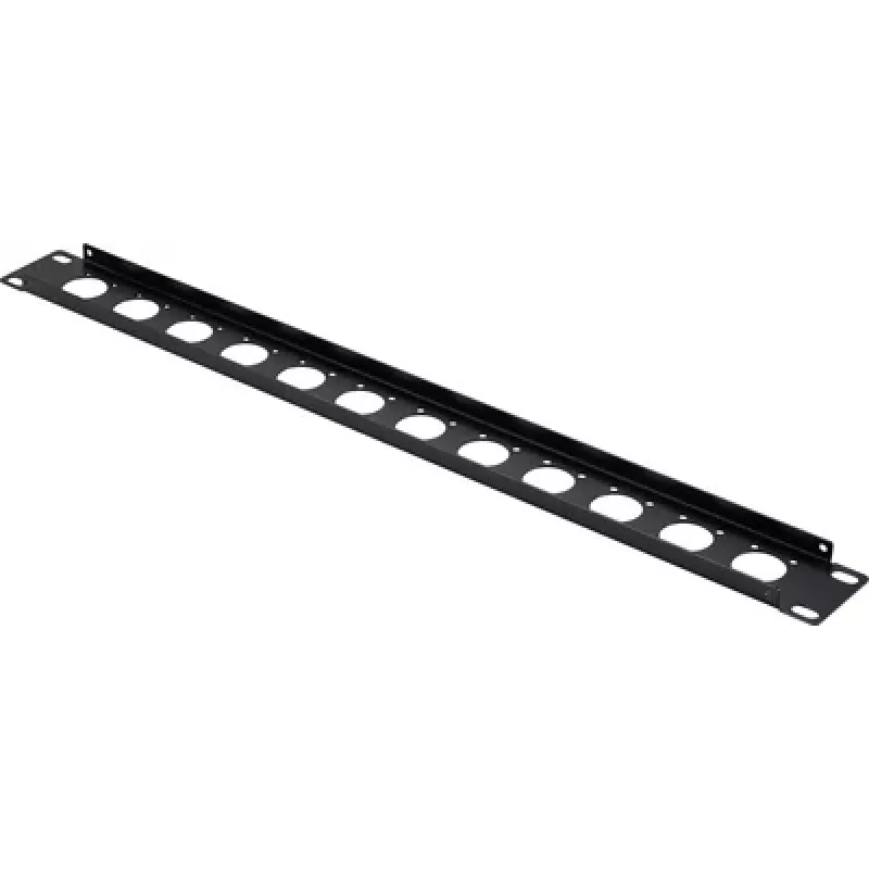 Renkforce frontplaat voor 19 inch 1U 12-poorts patchpaneel voor XLR/USB/BNC-aansluitingen, zwart (RF-7116962)