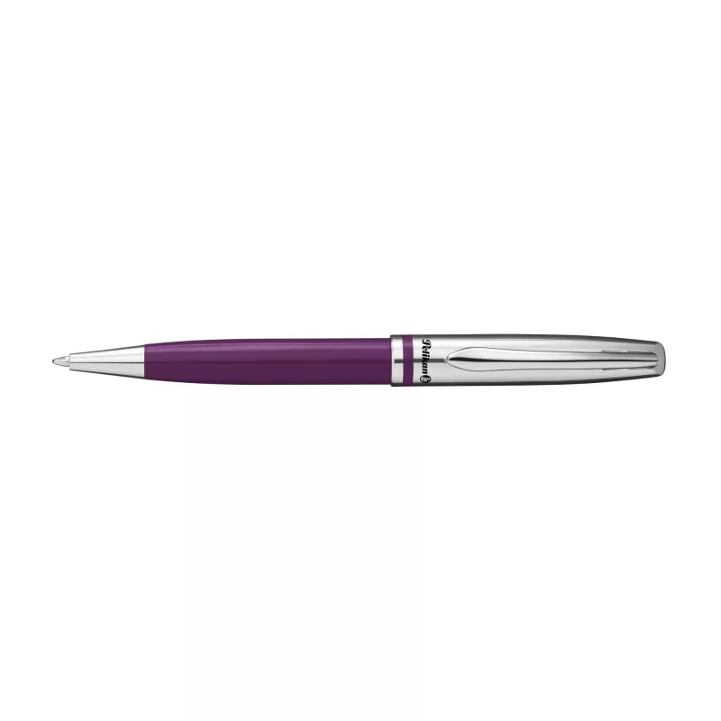 Pelikan Jazz Classic balpen, paars metaal, draaimechanisme, blauwe inkt, medium 300013899