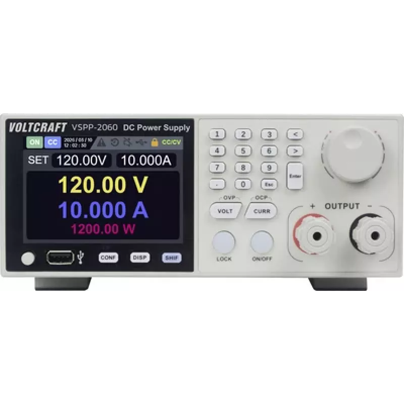 VOLTCRAFT VSPP-2060 rack-mount laboratoriumvoeding, instelbaar 0-600 V/DC 0-10 A, 2000 W, USB, RS-485, LAN programmeerbaar VC-18673215