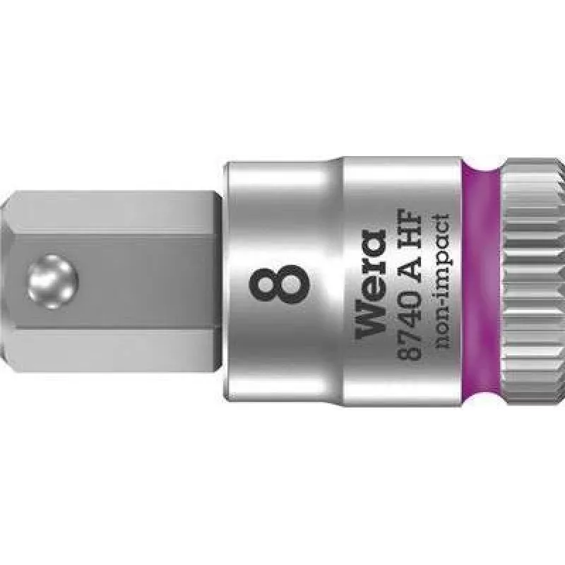 Wera 05003339001 Zyklop 3/8 inch zeskant-dopsleutel 8x28 mm met vasthoudfunctie