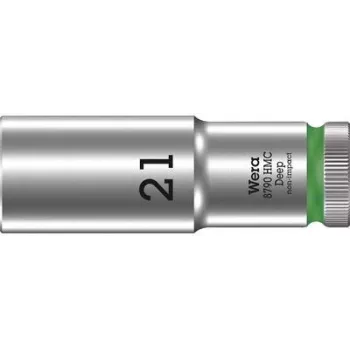 Wera 05004561001 Zyklop 8790 HMC 1/2 inch aandrijving 21mm zeskant dopsleutel met geribbeld handvat