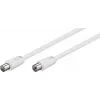Wentronic Goobay antennekabel, 100% afgeschermd, wit, 1,5 m - coaxiale stekker naar coaxiale bus (50717)