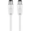 Wentronic Goobay antennekabel, 100% afgeschermd, wit, 1,5 m - coaxiale stekker naar coaxiale bus (50717)