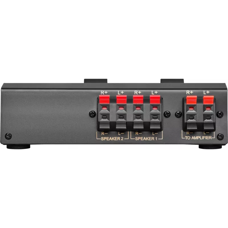 Wentronic Goobay luidspreker-omschakelaar, zwart - verbindt tot 2 luidsprekerparen (60928)