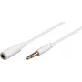 Wentronic Goobay 3,5 mm jack-verlengkabel, wit, 0,5 m, TRRS 4-pin, stekker naar bus 62359