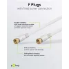 Wentronic Goobay SAT-verbindingskabel, 100% afgeschermd, verguld, wit, 7,5 m - F-stekker naar F-stekker (67294)