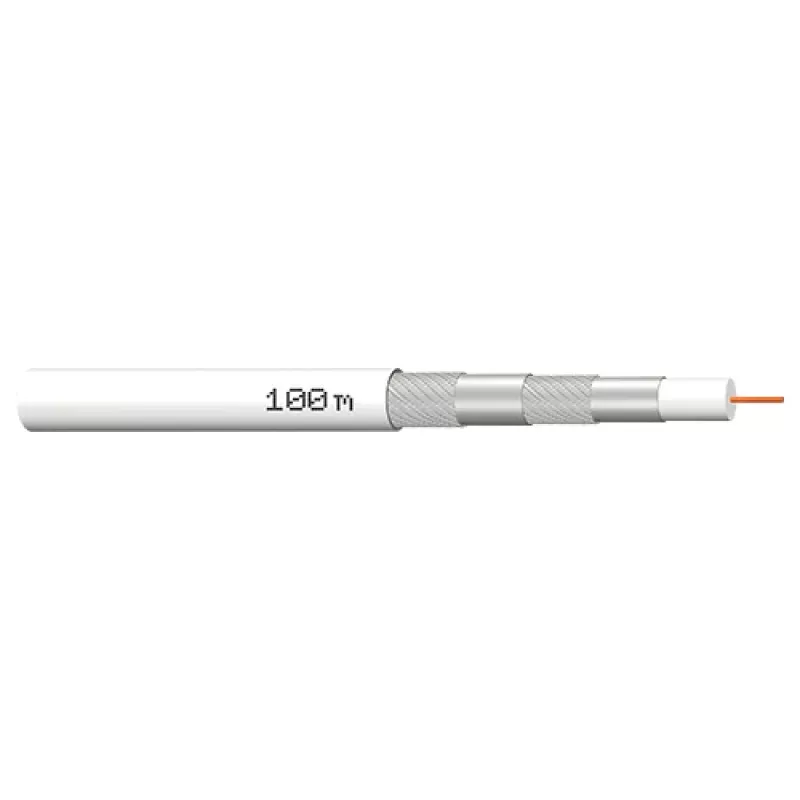 Megasat coaxkabel 100 m, viervoudig afgeschermd, 120 dB, 75 Ohm, F-type Ready 100066