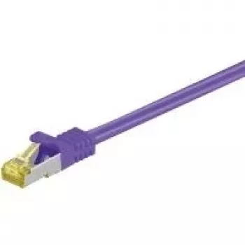 Wentronic Cat.7 S/FTP netwerk-patchkabel, RJ45 naar RJ45, 0,25 m, vergulde contacten, 10 Gbps, 600 MHz 91573