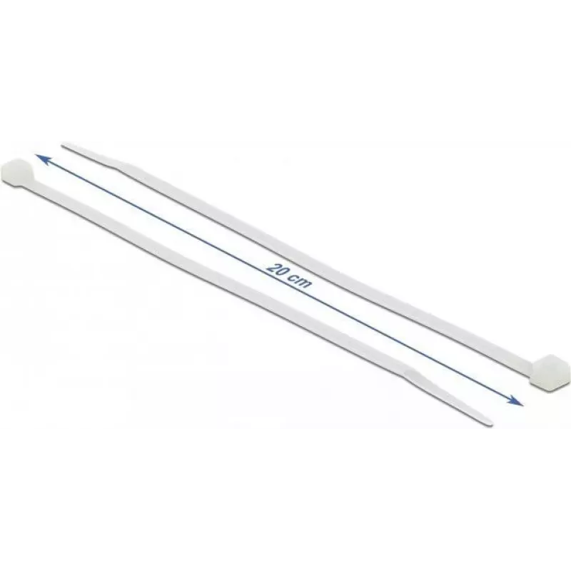 Delock kabelbinders transparant L 200 x B 3,6 mm 100 stuks (18606)
