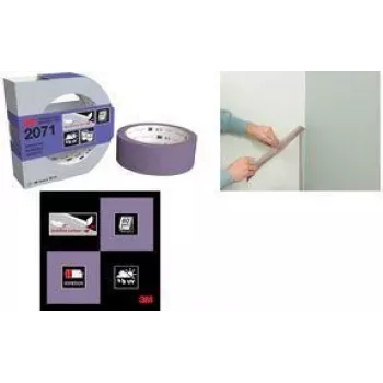3M Painter's Masking Tape 2071, 36 mm x 50 m, paars, scherpe kleurranden, voor gevoelige oppervlakken PT207136