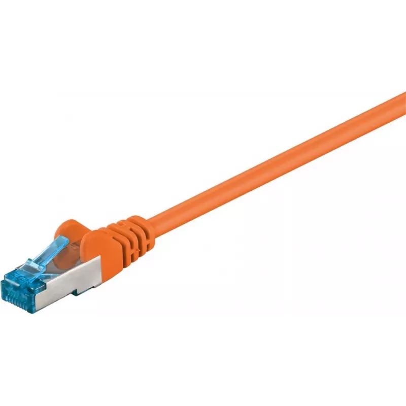 Wentronic 95605 CAT6a-patchkabel, RJ45 male-male, 1,5 m, oranje
