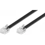 Wentronic Goobay RJ12 modulair kabel, 6P6C stekker-stekker, 15 m, zwart 50324