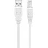 Wentronic 96186 USB 2.0 kabel, USB-A stekker naar USB-B stekker, 1,8 m, wit