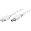 Wentronic 96186 USB 2.0 kabel, USB-A stekker naar USB-B stekker, 1,8 m, wit