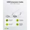 Wentronic USB 2.0 A stekker naar bus verlengkabel 5m wit 96288