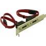 Delock slotbeugel intern 2x SATA naar 2x eSATA extern (65116)