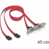 Delock slotbeugel intern 2x SATA naar 2x eSATA extern (65116)