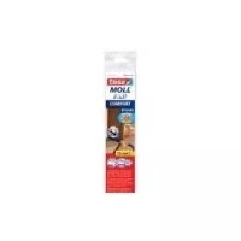 tesa Moll COMFORT deurafdichtingsstrip, bruin, 40 mm x 1 m, zelfklevend aluminium