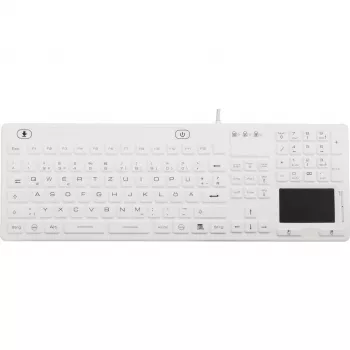 Renkforce iM-IKB110-WH USB-toetsenbord QWERTZ Duitse layout zwart-wit