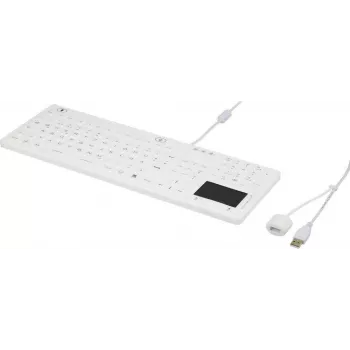 Renkforce iM-IKB110-WH USB-toetsenbord QWERTZ Duitse layout zwart-wit