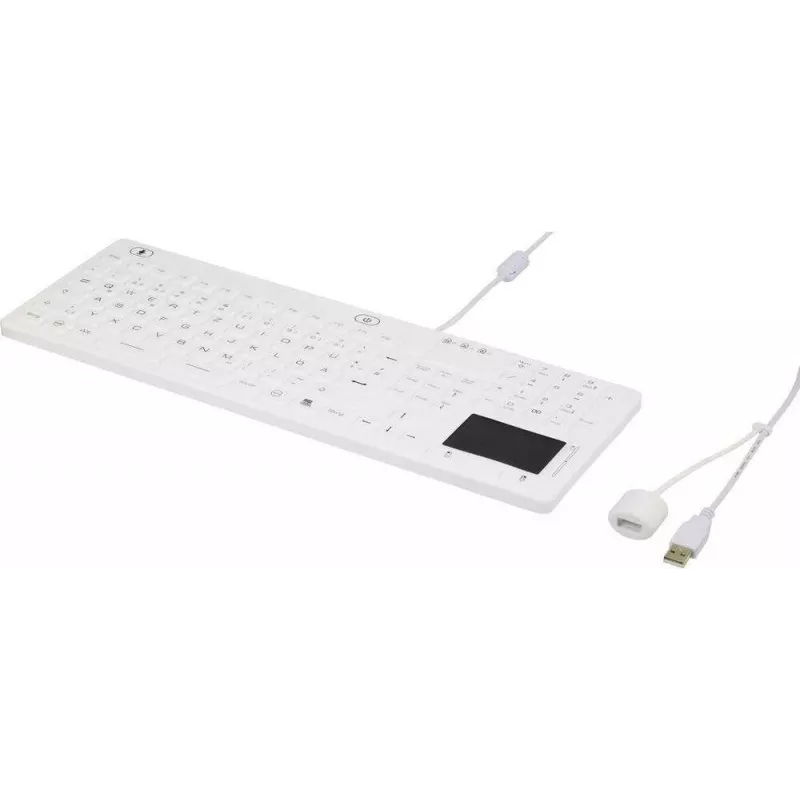 Renkforce iM-IKB110-WH USB-toetsenbord QWERTZ Duitse layout zwart-wit