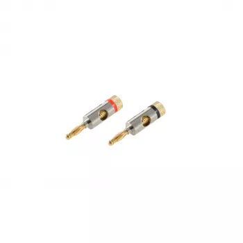 SHIVERPEAKS BASIC-S Bananenplug-set, 2-delig Rood/Zwart, verguld metaal, 4 mm BS56210-SET