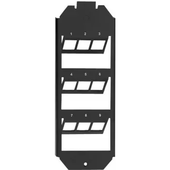 Rutenbeck KMK-GT 3 Modulaire afdekplaat met inzet voor vloerboxen, 9 poorten, Zwart RAL 9005 17000033