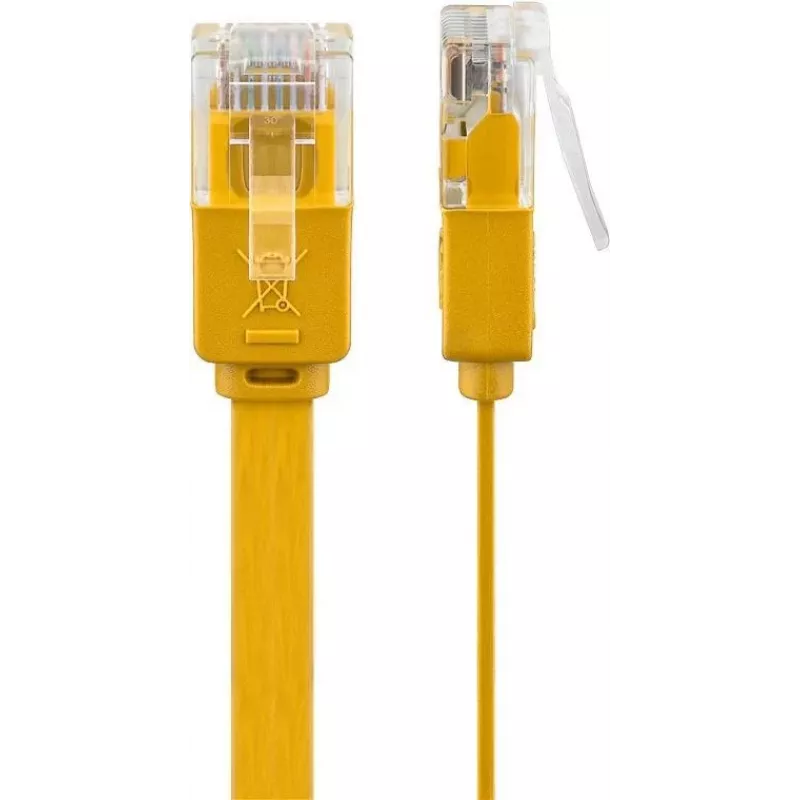 Wentronic RJ45 CAT6 0,5m patchkabel, U/UTP, geel 96396