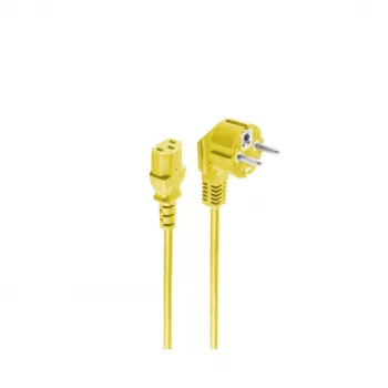 shiverpeaks BASIC-S Schuko naar IEC C13 stroomkabel, 1,8 m, Geel BS09-05182