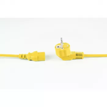 shiverpeaks BASIC-S Schuko naar IEC C13 stroomkabel, 1,8 m, Geel BS09-05182