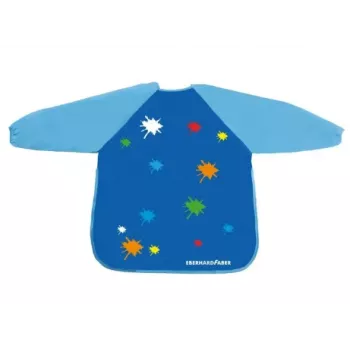 Faber-Castell EBERHARD FABER EFA Color kinderschilderschort, blauw, lange mouwen, one size, 4-9 jaar, blisterverpakking 579903