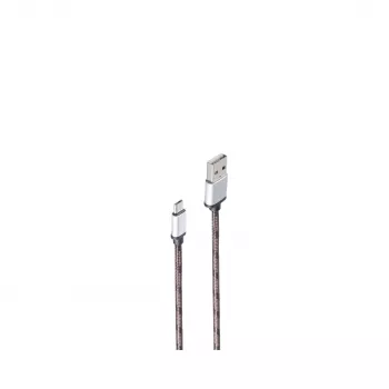 SHIVERPEAKS BS14-50082 USB 2.0-kabel, USB-A naar Micro-USB B, 2 m, bruin