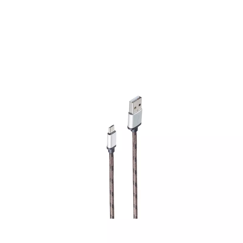 SHIVERPEAKS BS14-50082 USB 2.0-kabel, USB-A naar Micro-USB B, 2 m, bruin