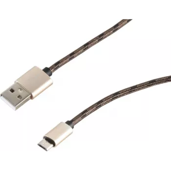 SHIVERPEAKS S-Conn USB 2.0-kabel, USB-A naar Micro-USB B, 0,9 m, bruin 14-50079