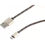 SHIVERPEAKS S-Conn USB 2.0-kabel, USB-A naar Micro-USB B, 0,9 m, bruin 14-50079