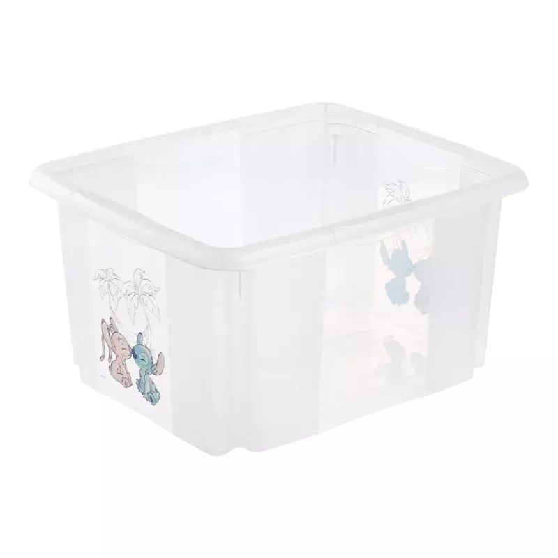 keeeper opbergbox karolina Stitch, 24 liter draaibare/stapelbare box met deksel, PP, transparant, 1 stuk 1223700131900