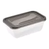 keeeper fredo fresh levensmiddelenbewaarcontainer-set, 2 x 3,3 L, rechthoekig, transparant met grijze deksels 3068082700000