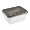 keeeper fredo fresh bewaarcontainer-set, 3x 1,25 L, rechthoekig, transparante bodem met grijs deksel 3067582700000