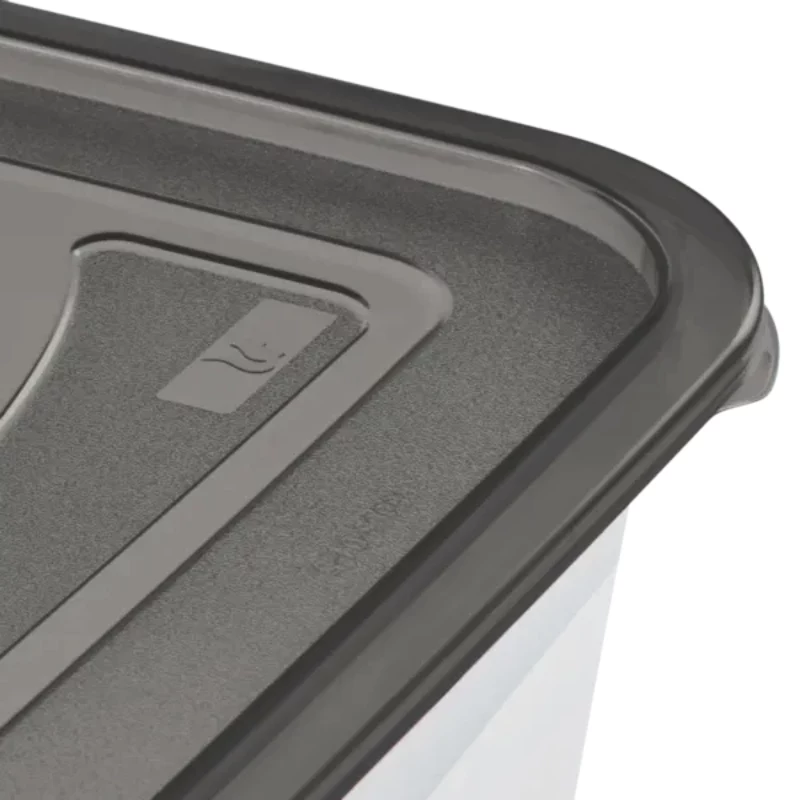 keeeper fredo fresh bewaarcontainer-set, 3x 1,25 L, rechthoekig, transparante bodem met grijs deksel 3067582700000