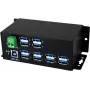 EXSYS EX-1112HMS 12-poorts USB 3.2 Gen 1 industriële DIN-railhub